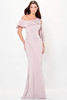 Front view of oyster Cameron Blake CB3237 crepe fit and flare mother dress