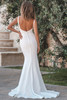 Back view of A1205 dress showing low scoop back and covered buttons