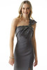 Close-up of smoke Morilee 73002 crystal beaded shoulder detail