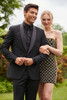 sleek slim fit black tuxedo