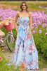 Sherri Hill A-line Floral Print Prom Dress