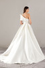 Back View of Amias Wedding Dress by Pronovias Featuring Full Skirt and Cathedral Train