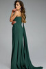 Back view of Jovani 44177 showcasing sleek silhouette and trailing bow detail.