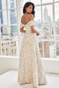 Back view of Morilee 73103 champagne A-line mother of the bride dress