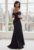 Back view of Morilee 73106 navy fit-and-flare mother of the bride dress