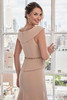 Back view of Morilee 73112 taupe mermaid mother of the bride dress