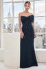 Front view of Morilee 73114 teal stretch crepe mother of the bride dress with bow neckline