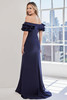 Back view of Morilee 73123 navy sheath mother of the bride dress