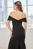 Back view of Morilee 73129 black fit-and-flare mother of the bride dress