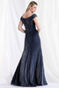 Back view of Morilee 73152 shimmer jersey sheath mother of the bride dress