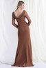 Back view of Morilee 73156 caramel sheath mother of the bride dress with long sleeves
