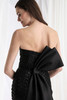 Back detail of detachable satin bow on Morilee 73170 beaded mother of the bride dress