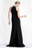 Back view of Morilee 73171 black sheath mother of the bride dress