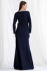 Back view of Morilee 73172 navy sheath mother of the bride dress