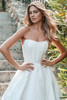 Allure Bridals A1317 close-up—structured strapless bodice with jacquard floral texture.