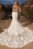 Kitty Chen Acacia back strapless version with extended lace train and button detail