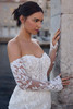 Close-up of bodice and detachable long sleeves