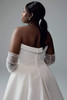 Back view showing boning and fabric-covered buttons