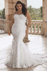 Front view of the Portrait by Enzoani Tatiana plus-size gown with sweetheart neckline and mermaid silhouette.