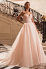 Strapless variation of the ÉLYSÉE Filippa gown highlighting the sweetheart neckline and sleek organza fabric.