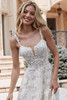 Bride in Preciosa highlighting sweetheart neckline and detachable straps.