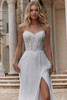 Strapless option of Prospera featuring sweetheart neckline.