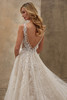 Demetrios Style 1540 wedding dress side view highlighting floral lace detail and romantic A-line silhouette.