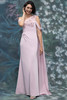 MGNY 2070004 Blush Mothers Gown Cape Front View