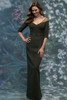 Morilee MGNY 2070013 Forest Green Mothers Gown Front View