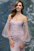 Morilee MGNY 2070034 Blush Mothers Gown Bishop Sleeve Detail