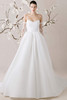Morilee Eleve wedding gown front view with scoop neckline and full faille skirt