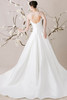Morilee Vivienne ball gown side view with full skirt and structured bodice