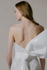 Morilee Lysette back detail with detachable bow and lace train