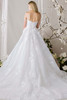 Morilee Alina gown back view with full skirt and lace train