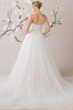 Morilee Noemi gown back view with layered tulle skirt and train
