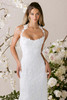 Morilee Paulina bodice detail with beaded lace and scoop neckline
