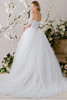 Morilee Virtuoso gown back view with corset back and full tulle skirt
