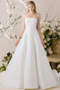Morilee Isadora wedding gown front view with strapless neckline and A-line silhouette