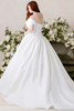 Morilee Kalina plus size ball gown side view with full pleated skirt