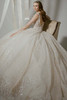 Morilee Elea gown back view with scoop back and full sparkling train