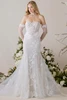 Morilee Elizaveta wedding dress front view with lace mermaid silhouette and floral appliqués
