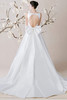 Morilee Sylvia gown open keyhole back with detachable bow and tails