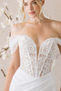 Morilee Plie bodice detail with sheer lace corset and boning