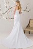 Morilee Fouette full view without overskirt and satin silhouette