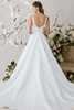 Morilee Esmerelda A-line gown back view with scoop back and button detail