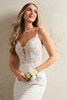 Maggie Sottero Anastasia wedding gown neckline detail plunging illusion V lace bodice