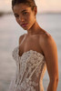 Maggie Sottero Benjie Royale wedding gown close-up lace beading sweetheart neckline