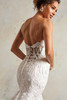 Maggie Sottero Bridget wedding gown back detail illusion boning zipper closure
