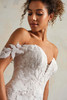 Maggie Sottero Bridget wedding gown bodice detail sweetheart neckline lace motifs