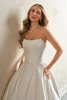 Maggie Sottero Fortune wedding gown bodice detail cat eye neckline corset stitching